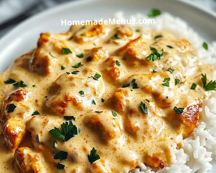 Creamy Smothered Chicken and Rice