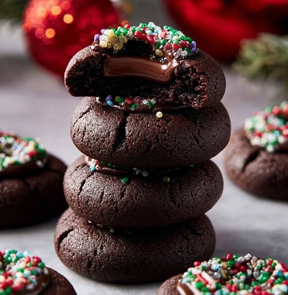 Chocolate Thumbprint Cookies