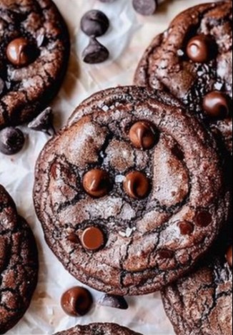 Soft and Chewy Double Chocolate Chip Cookies