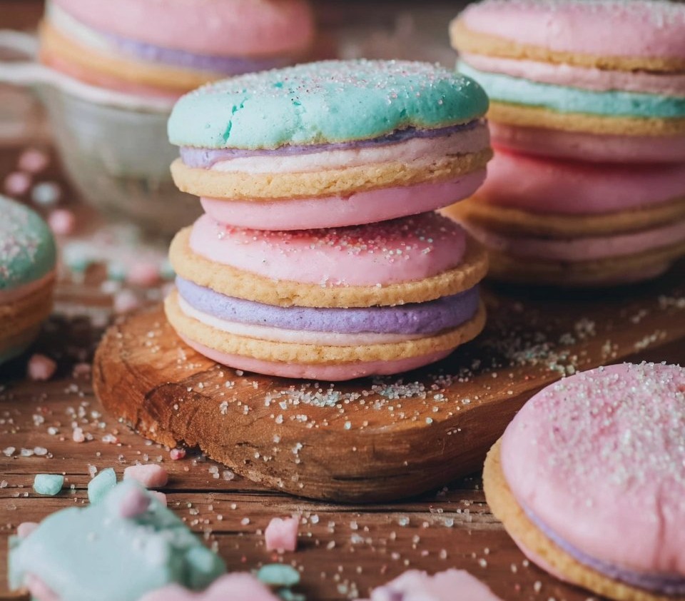 Pastel Sugar Cookie Sandwiches Recipe