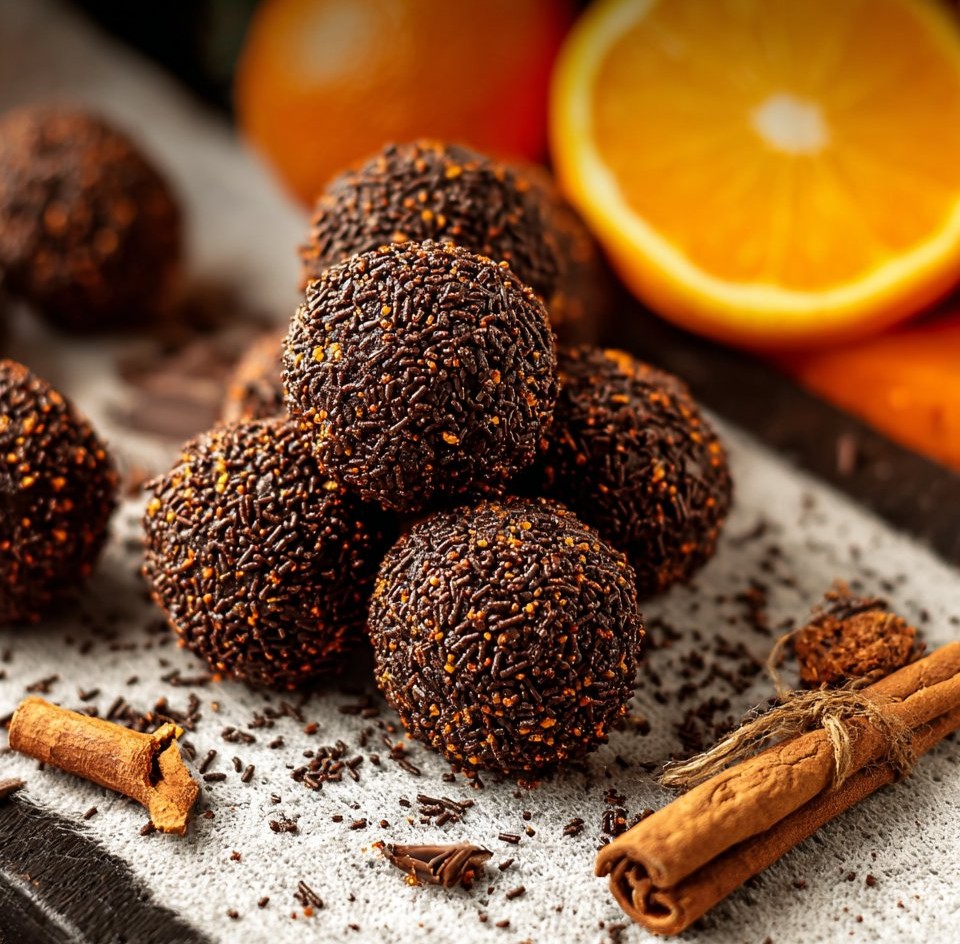 Orange Chocolate Christmas Truffles