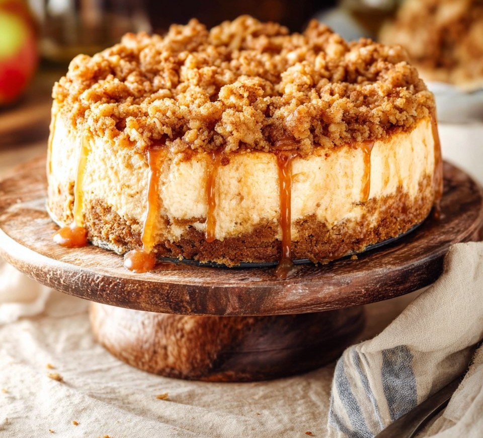 Apple Crisp Cheesecake