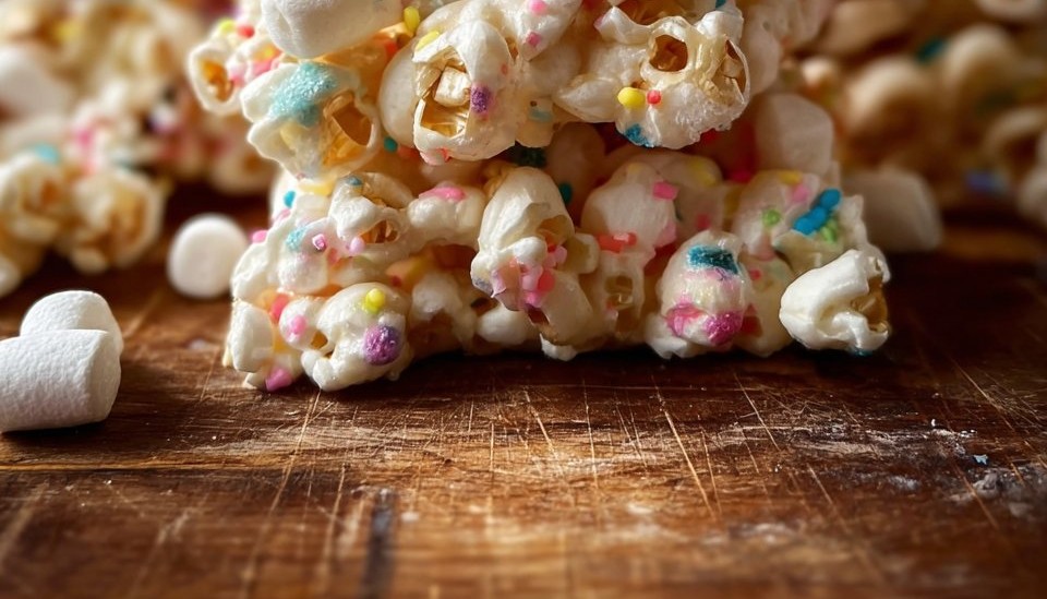 Funfetti Marshmallow Popcorn Treats