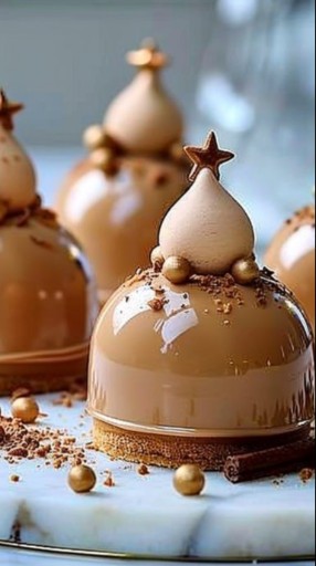 Gingerbread Latte Mousse Domes