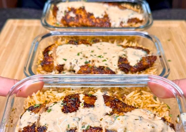 Creamy Cajun Chicken and Rice Bowls