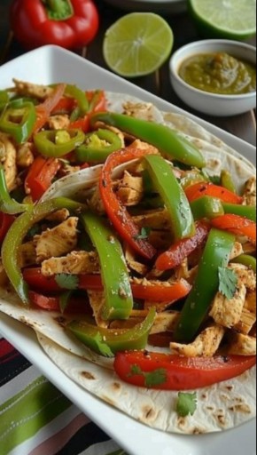Cómo hacer fajitas de pollo