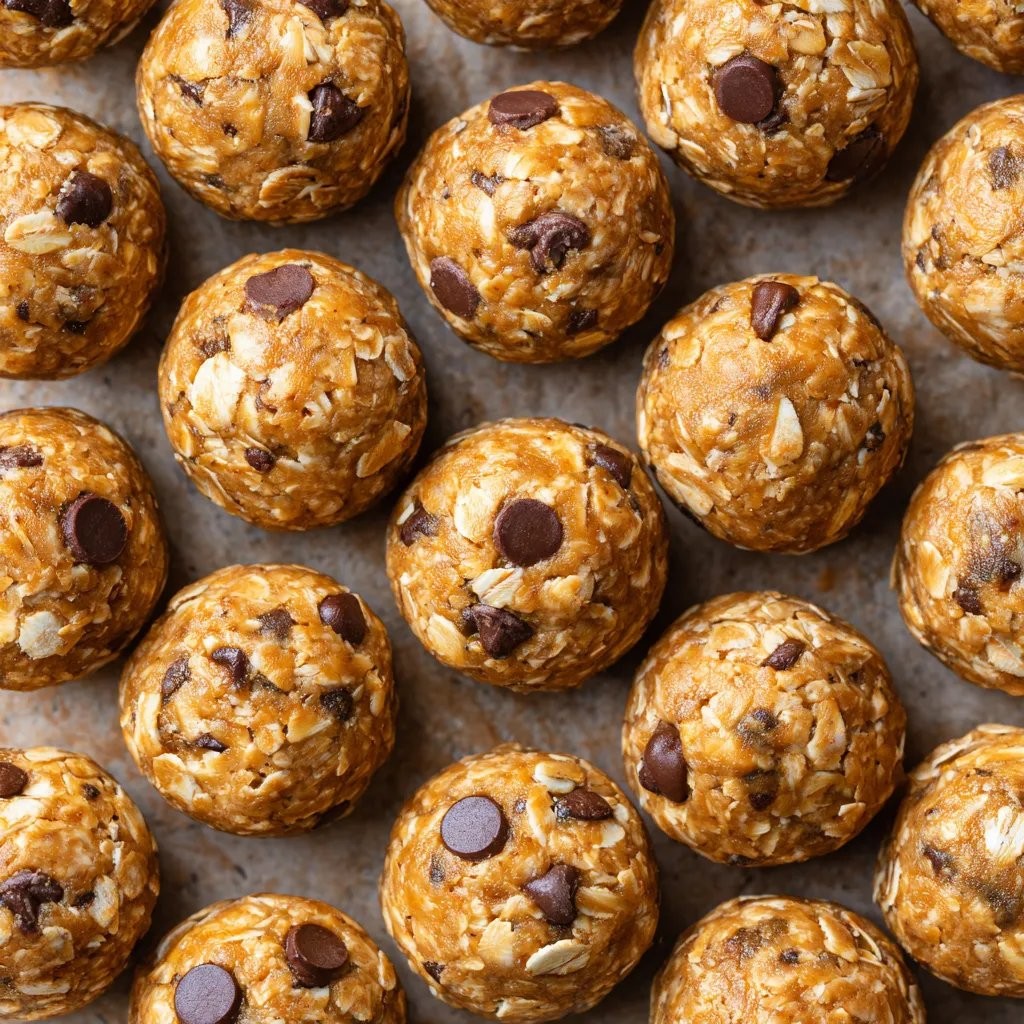 Boules d'énergie au beurre de cacahuète et à l'avoine
