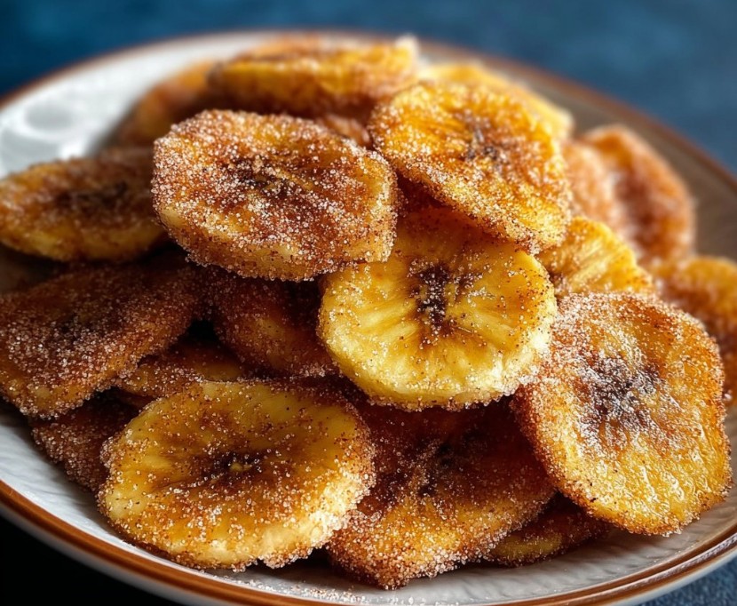 Cinnamon-Sugar Air Fryer Banana Chips