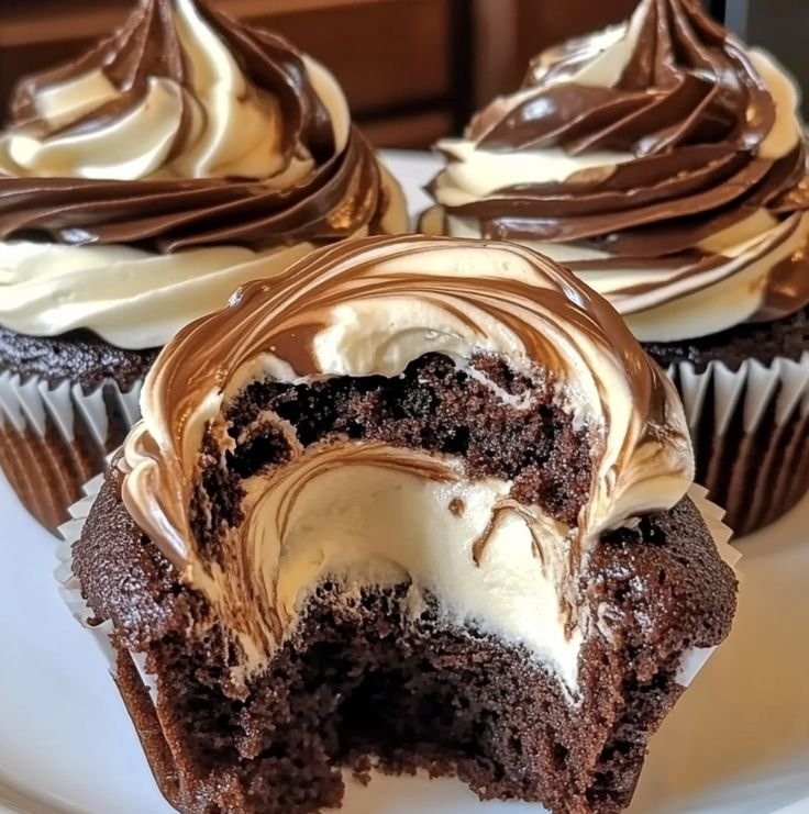 Chocolate Coffee Cream Cupcakes