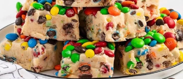 M&M Cookie Dough Fudge