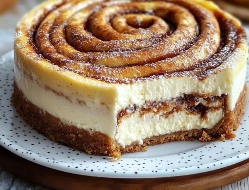 Cinnamon Roll Honeybun Cheesecake