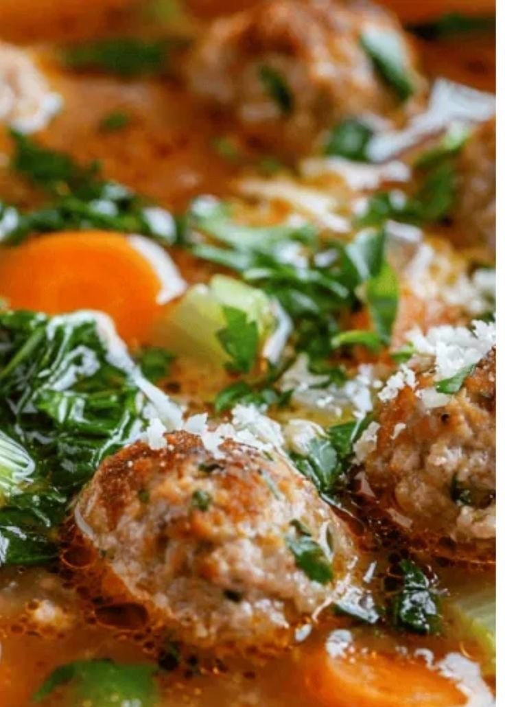 Easy Slow Cooker Meatball Soup