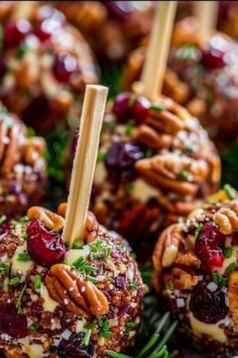 Cranberry Pecan Mini Cheese Balls