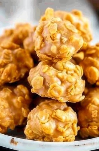 No-Bake Cornflake Cookies with Peanut Butter