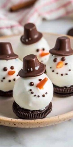 Snowman Oreo Balls