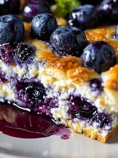 Blueberry Cottage Cheese Breakfast Bake 20g