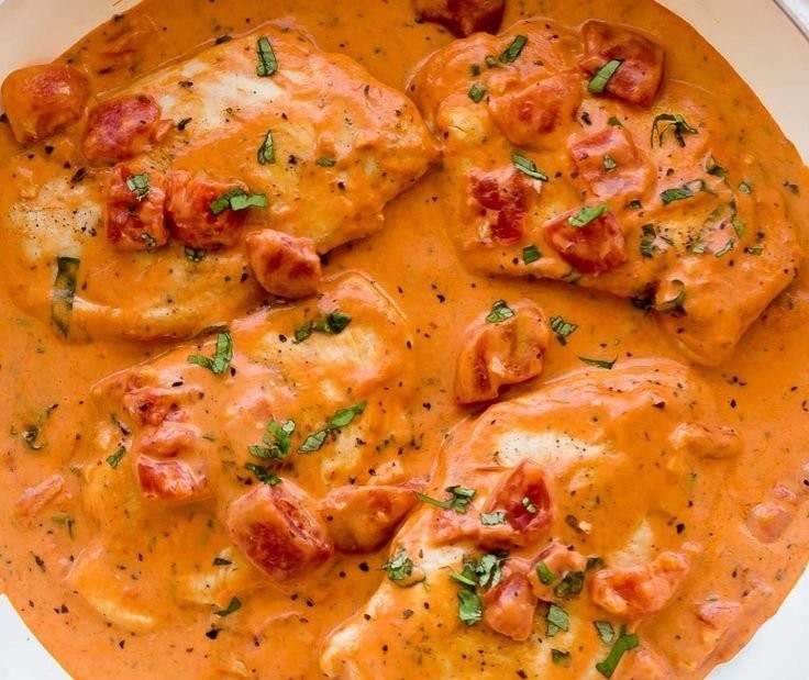 Creamy Tomato Basil Chicken Breasts