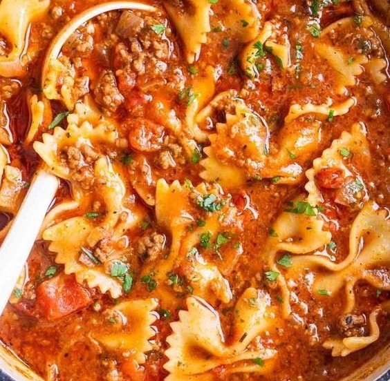 This easy lasagna soup recipe is how you can enjoy lasagna without all the work. There's no layering, just an easy soup recipe.