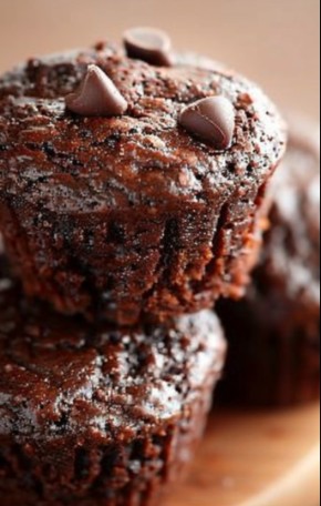 Chocolate Muffins with Melting Heart