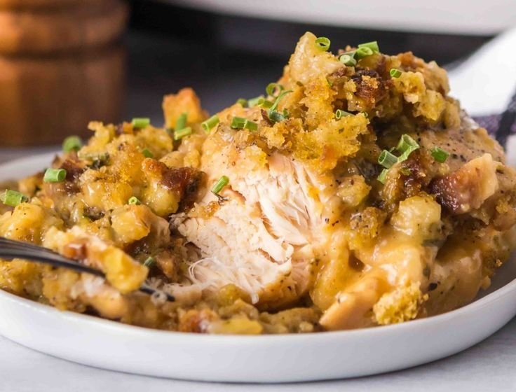 Crockpot Chicken and Stuffing