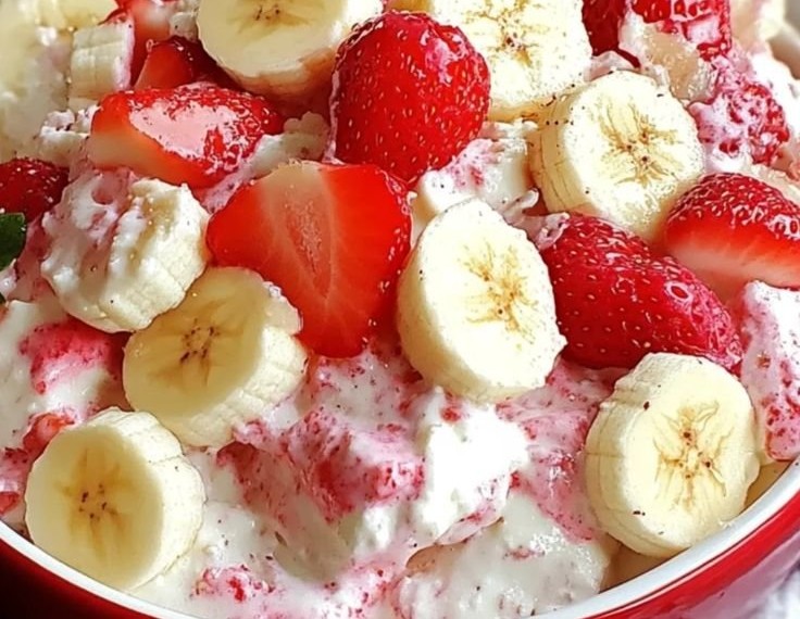Strawberry Banana Cheesecake Salad