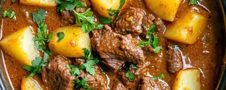 Slow Cooker Beef and Potato Curry