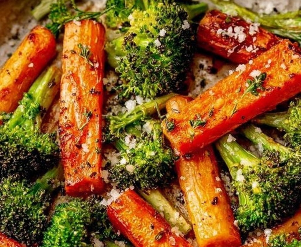 Roasted Broccoli and Carrots