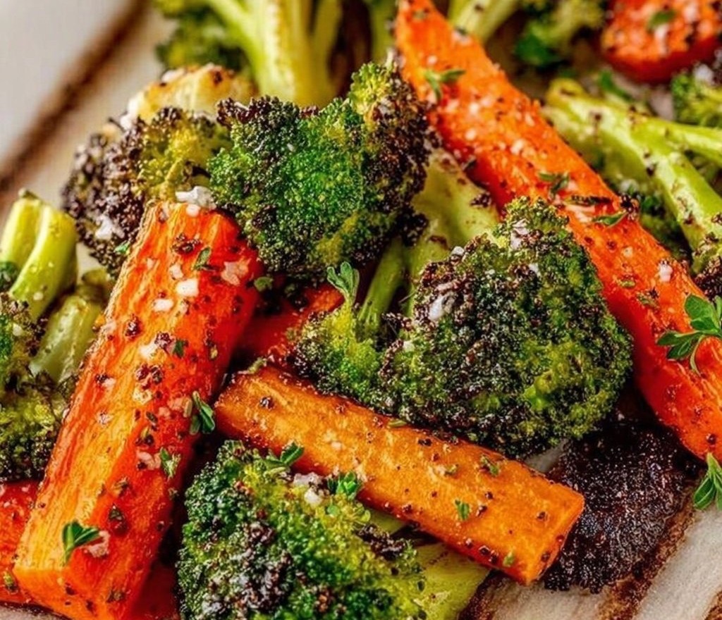 Roasted Broccoli and Carrots