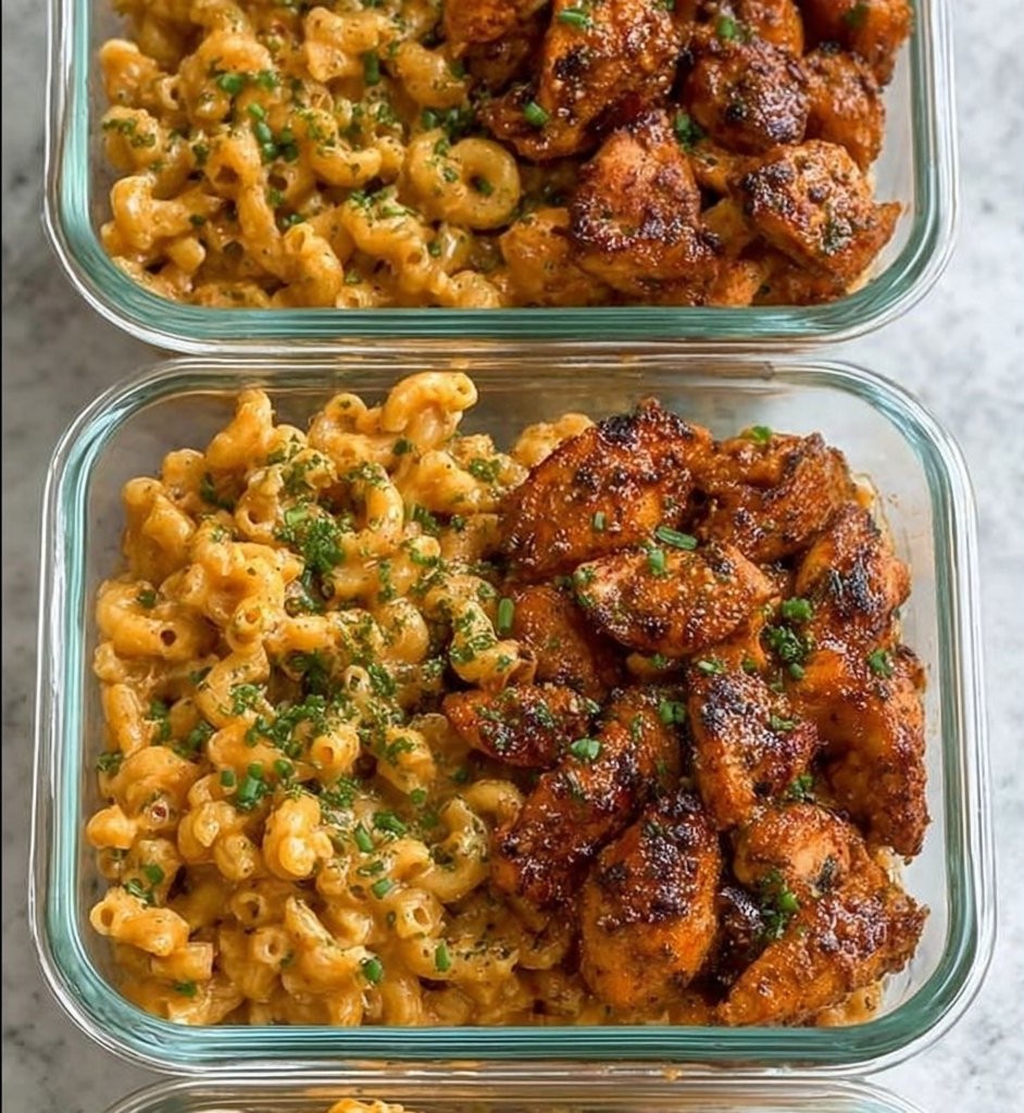 High-Protein Honey Garlic Butter Chicken with Mac & Cheese