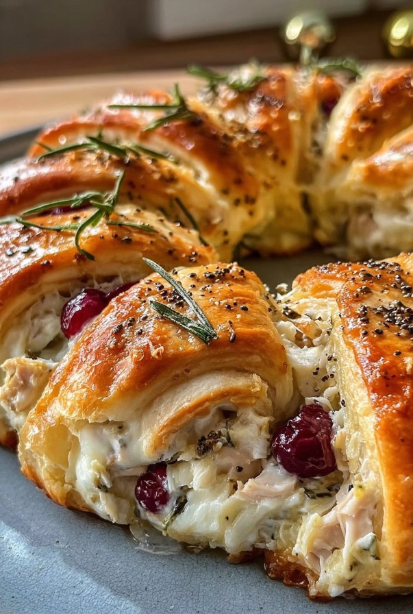 Turkey and Cheese Crescent Roll Bake