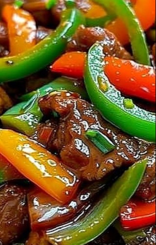 Sauté de Bœuf aux Poivrons et Oignons