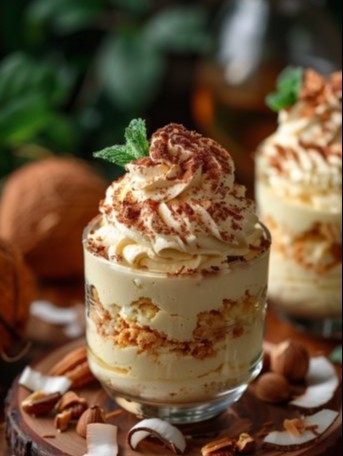 Tiramisu Coquito au Rhum de Coco : Douceur Tropicale Crémeuse