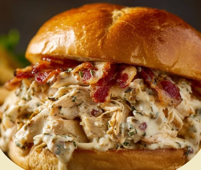 Addictive Cream Cheese Bacon Ranch Chicken Sandwiches