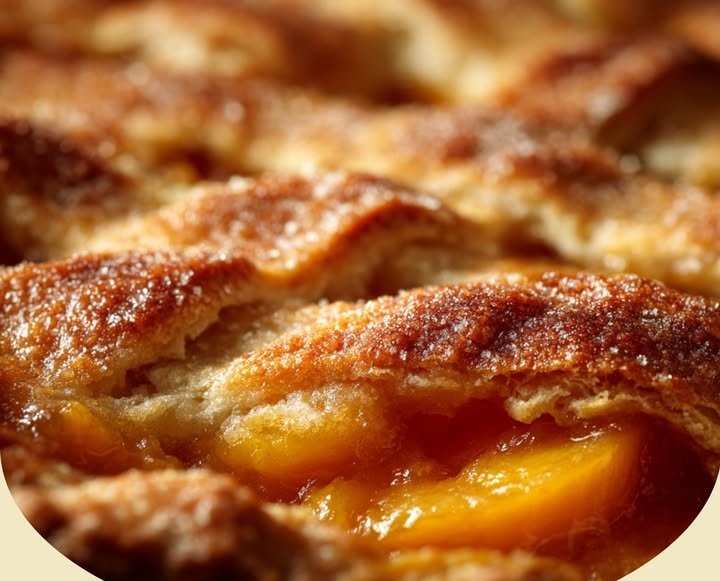 Triple Crust Peach Cobbler