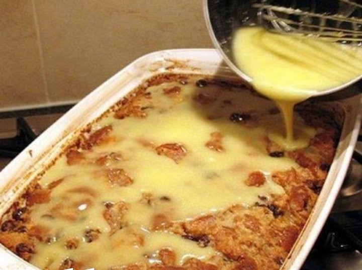 Grandma’s Old-Fashioned Bread Pudding with Vanilla Sauce