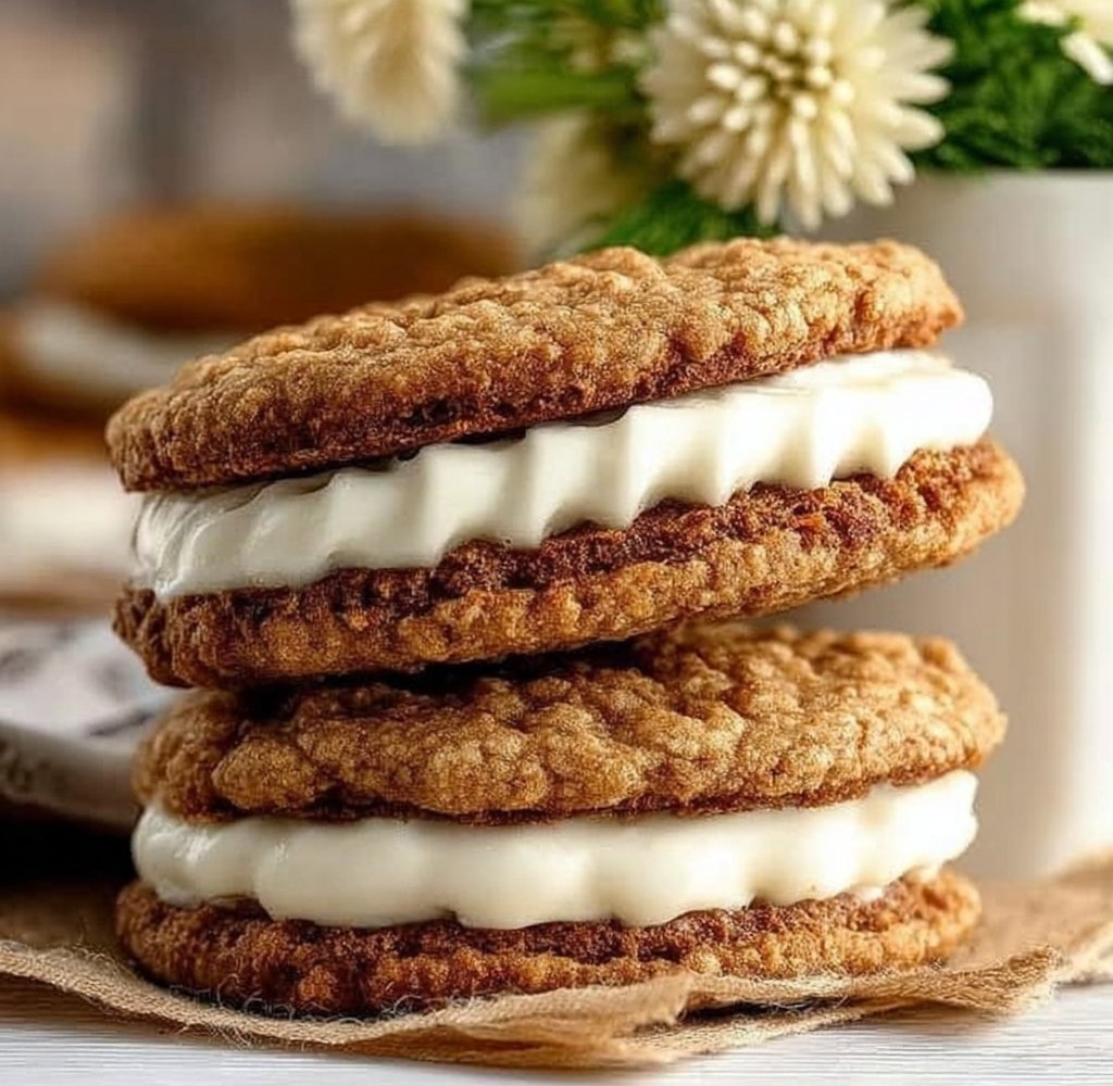 Gingerbread Oatmeal Cream Pies