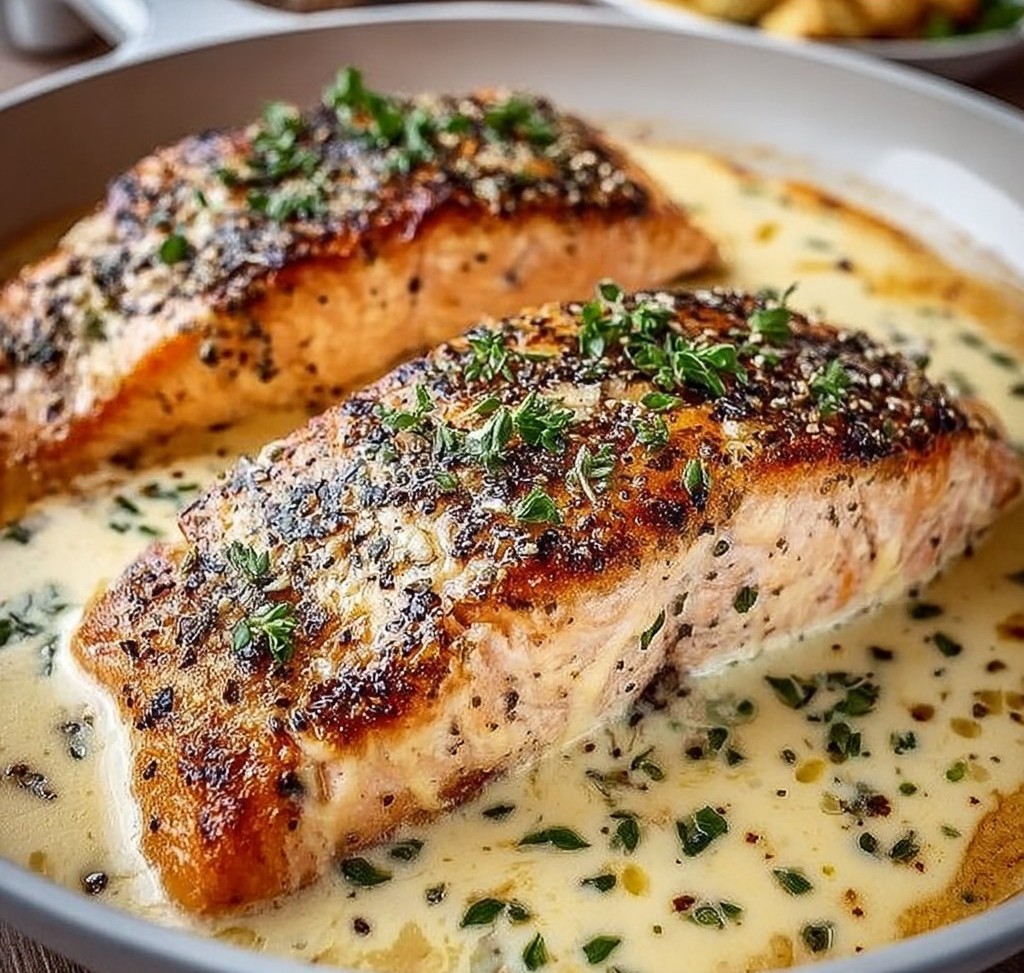 Baked Boursin Salmon