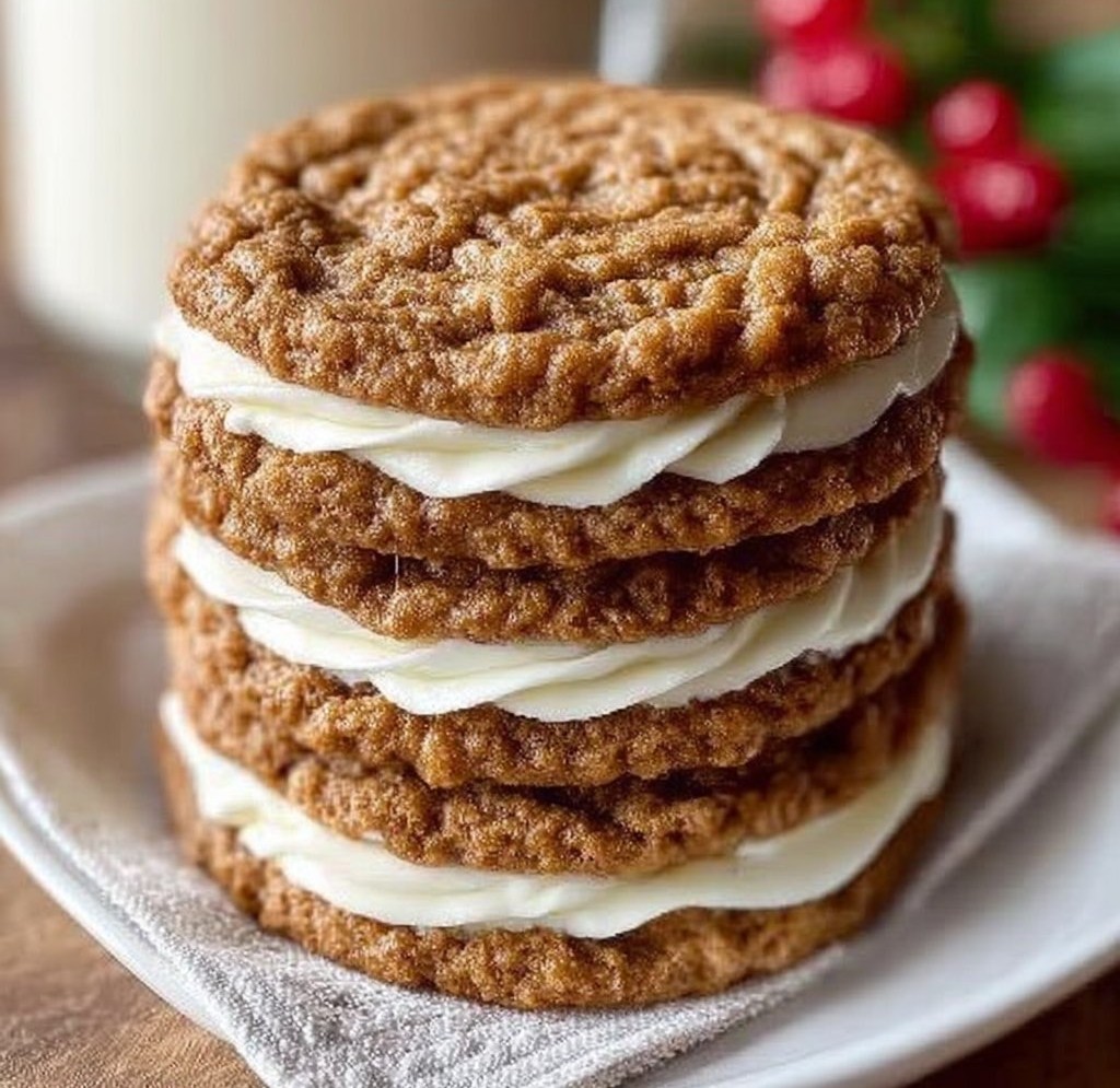 Gingerbread Oatmeal Cream Pies