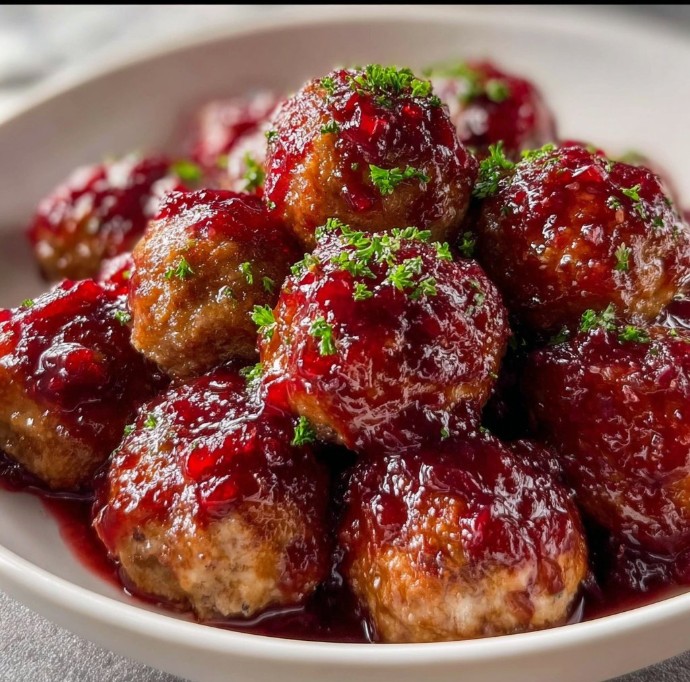 Christmas Cranberry Meatballs