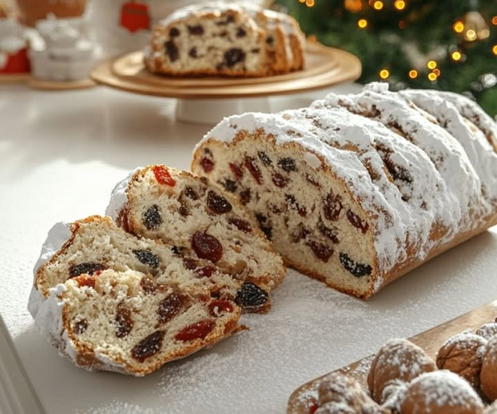 Deutscher Stollen (Weihnachtsbrot)