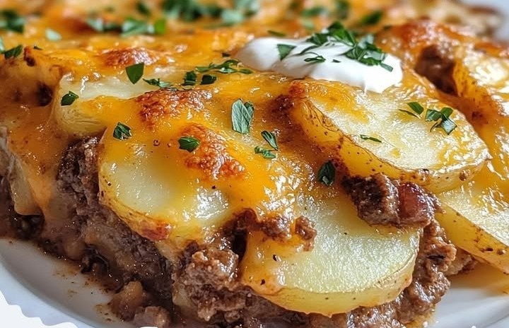 Loaded Beef & Potato Bake