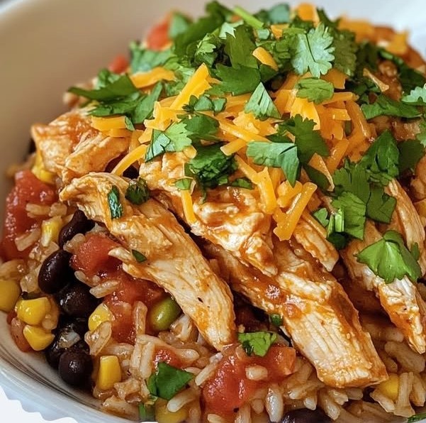 Slow Cooker Taco Chicken and Rice