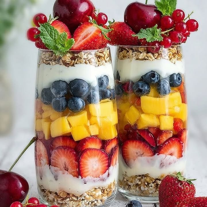 Healthy Layered Fruit Parfait