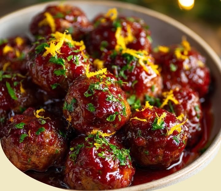 Holiday Cranberry Orange Meatballs
