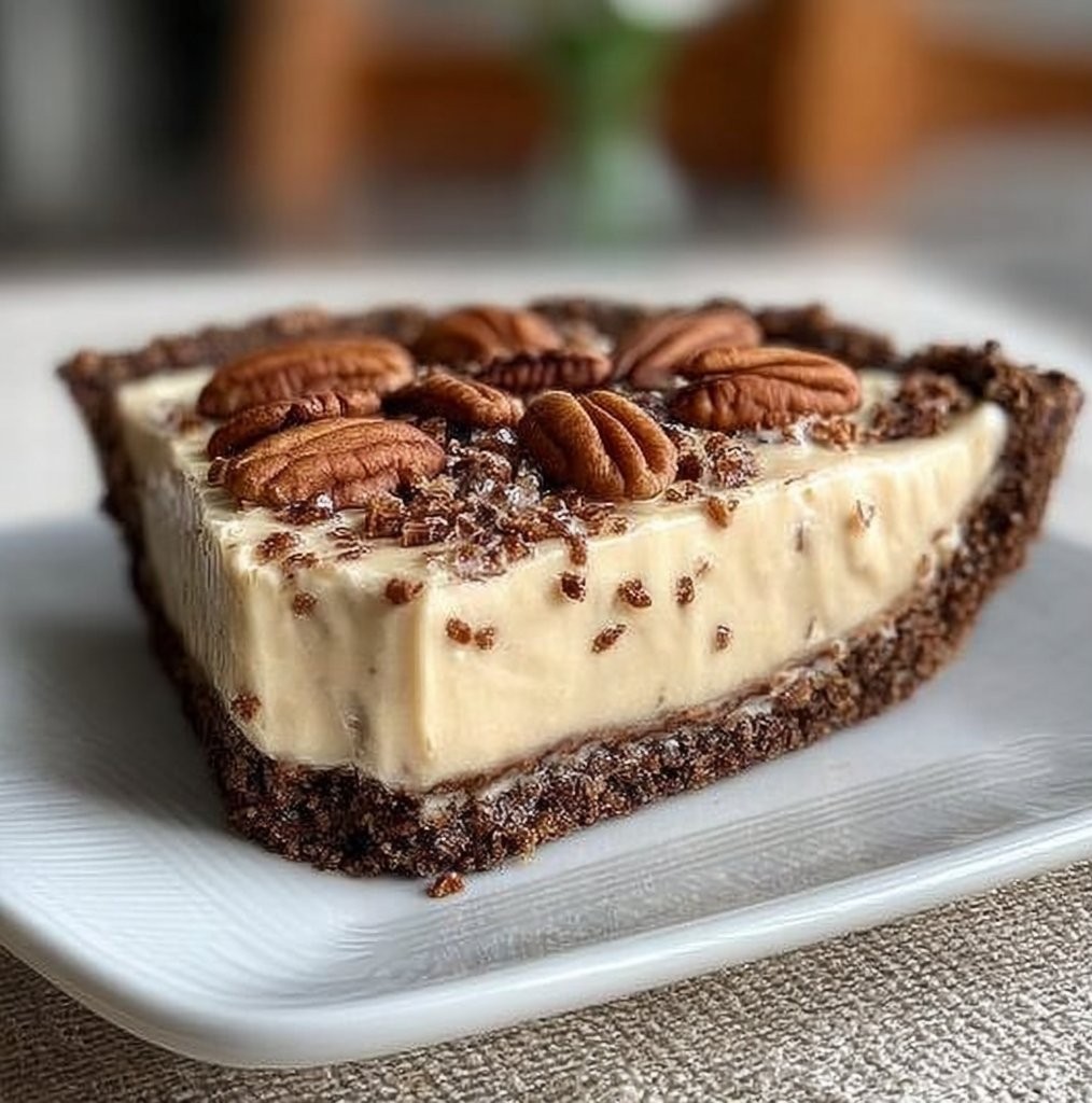 No-Bake Keto Pecan Cream Pie