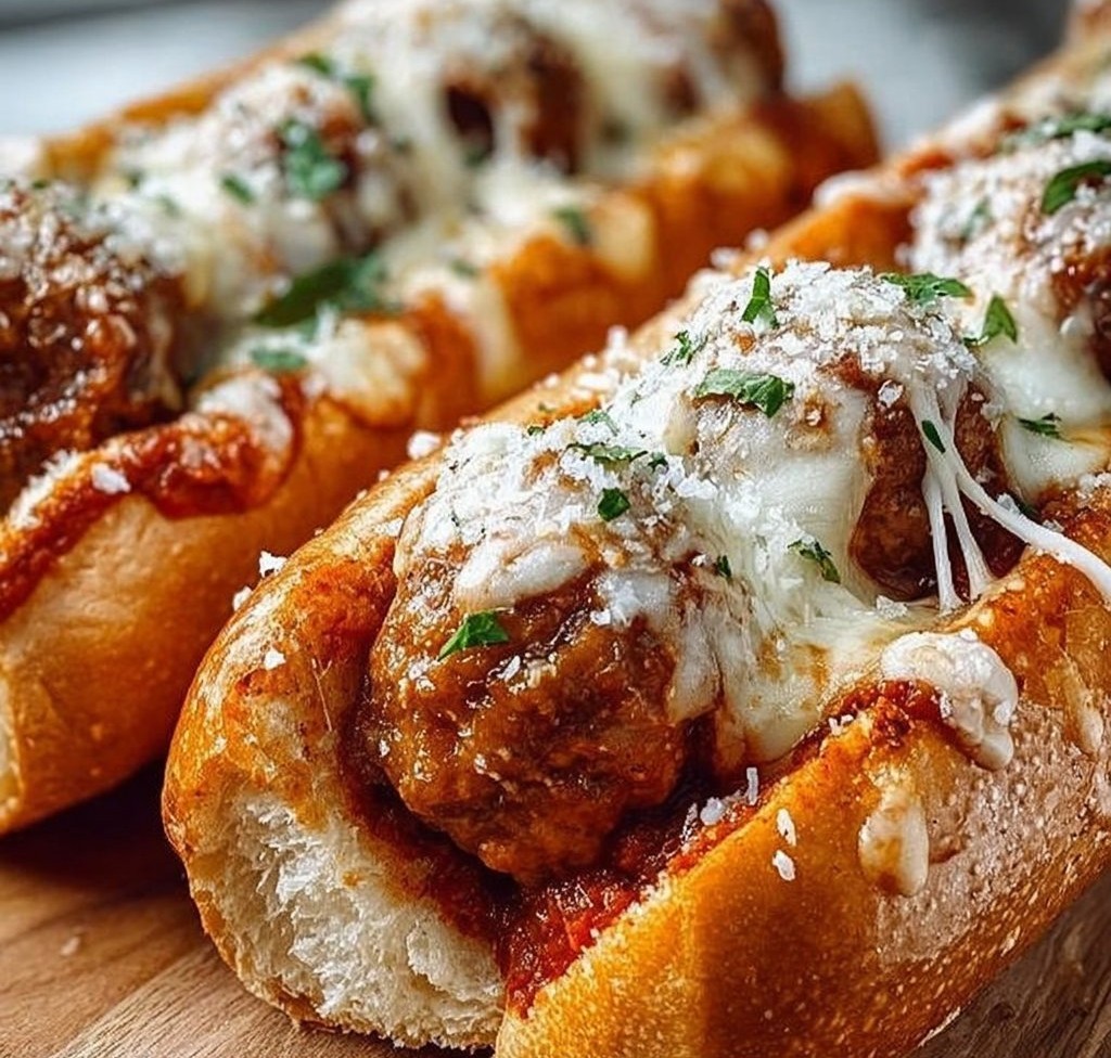 Cheesy Meatball Subs