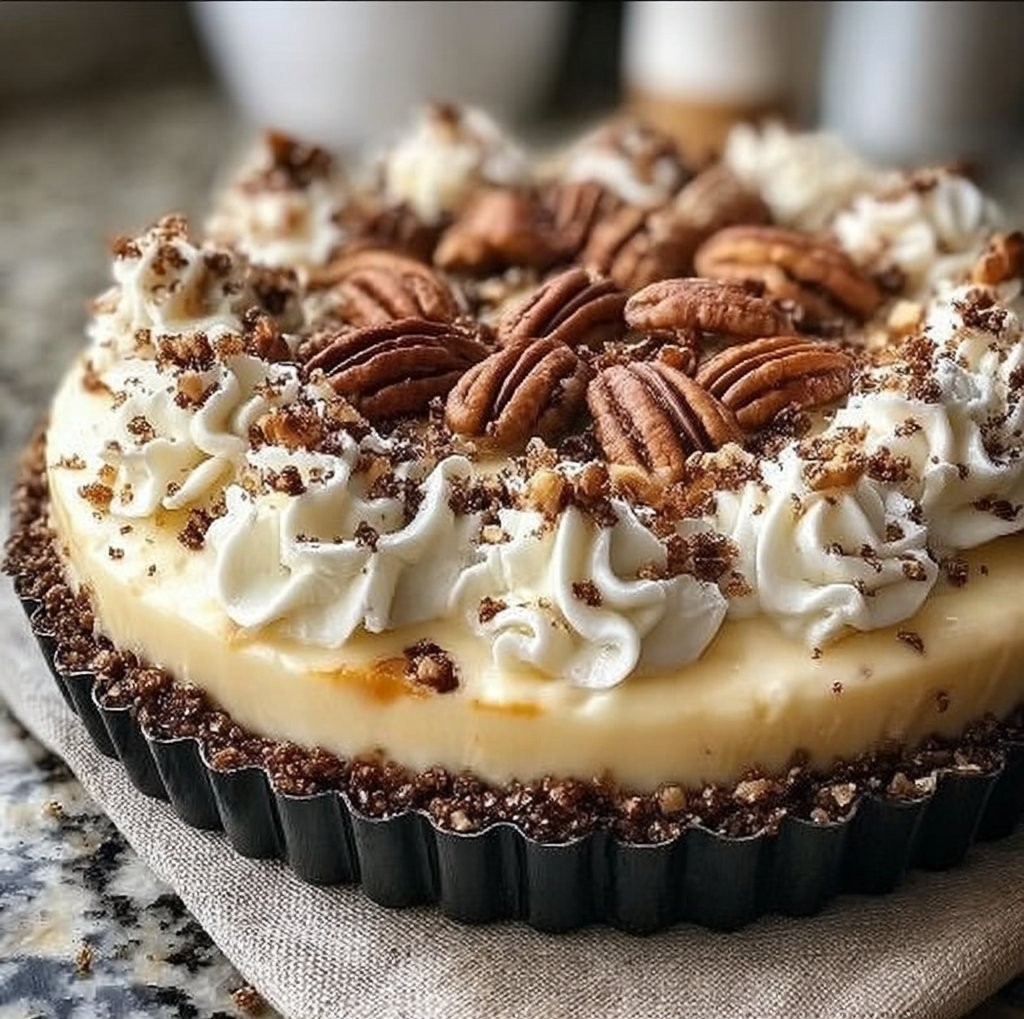 No-Bake Keto Pecan Cream Pie