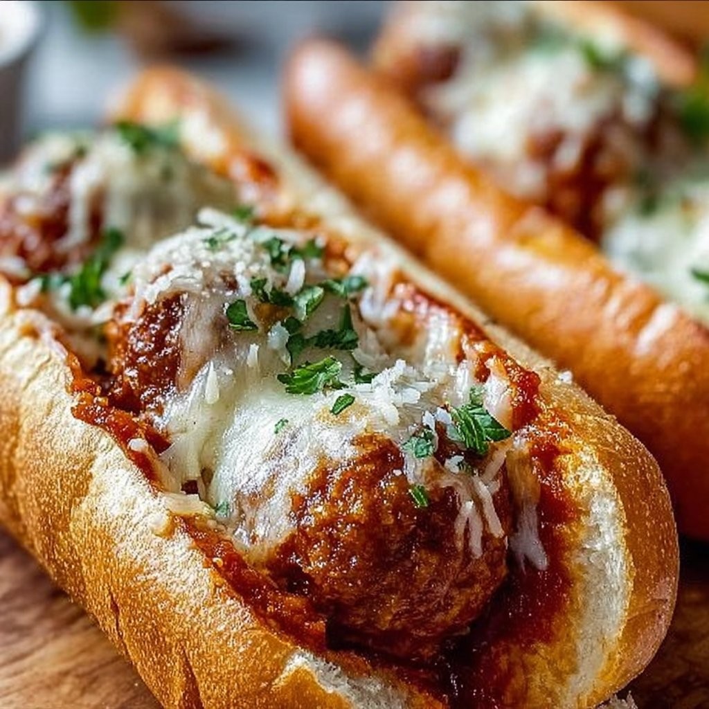 Cheesy Meatball Subs