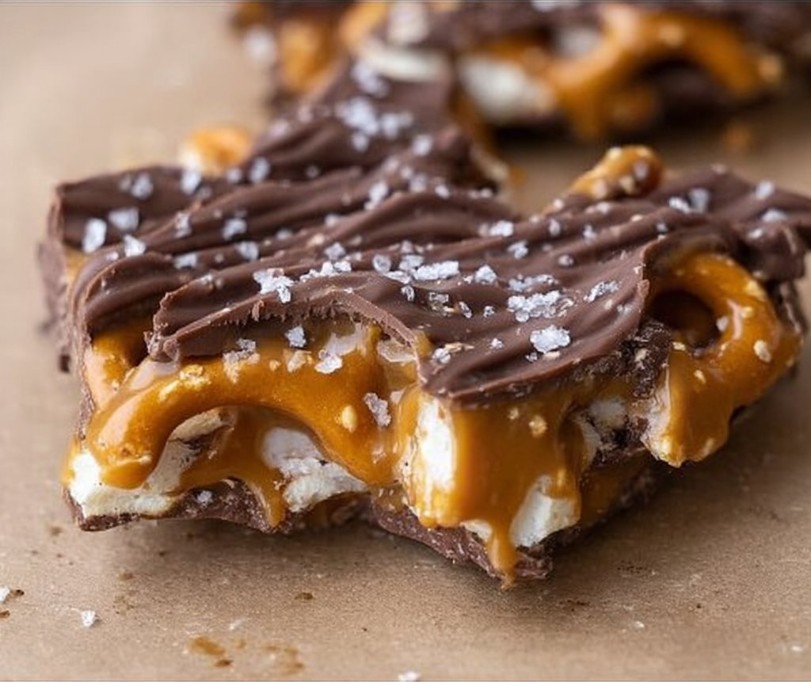 Salted Caramel Pretzel Bark