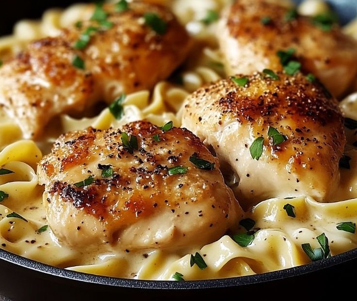 One-Pan Chicken with Buttered Noodles